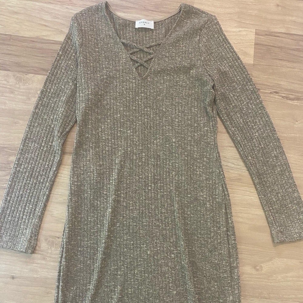 Tan Sweater Dress